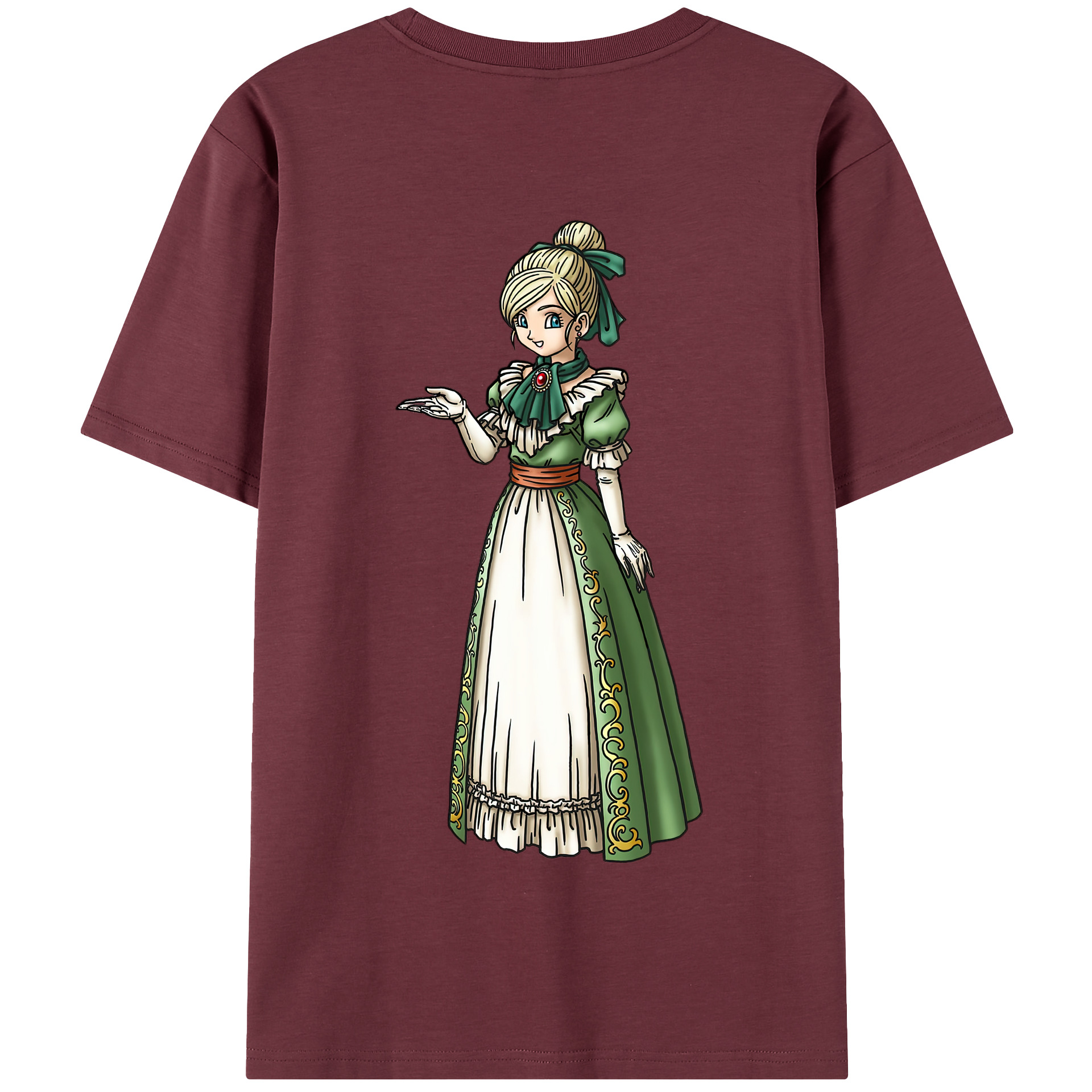 （画像用） ドラゴンクエスト Doragon Kuesuto Dragon Quest 綿100％半袖Tシャツ（背面プリント）